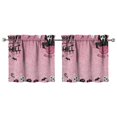 thumbnail image 1 of 2 Piece Set Halloween Ghostface Kitchen Curtains Small Short Cafe Window Curtains Horror Spooky Rod Pocket Bathroom Tier Window Treatment Drapes 27.5x24inch, 1 of 4