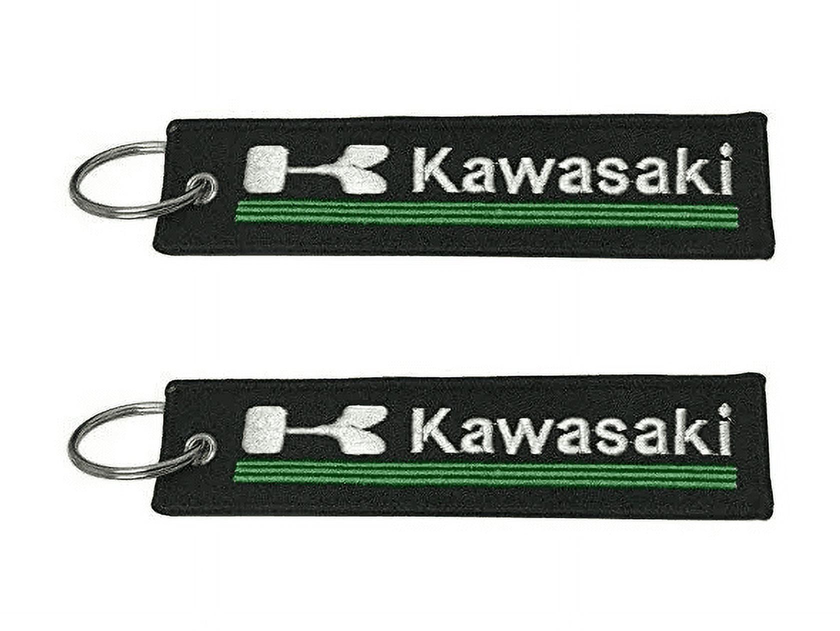 2-Piece Set Kawasaki Keychain Double Sided for Motorcycles 2-Piece Set Kawasaki Keychain Double Sided for Motorcycles