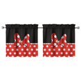 thumbnail image 1 of 2 Piece Set Kitchen Curtains Small Short Cafe Window Curtains Rod Pocket Bathroom Tier Window Treatment Drapes 27.5x24inch, 1 of 4