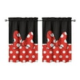 thumbnail image 1 of 2 Piece Set Kitchen Curtains Small Short Cafe Window Curtains Rod Pocket Bathroom Tier Window Treatment Drapes 27.5x36inch, 1 of 4