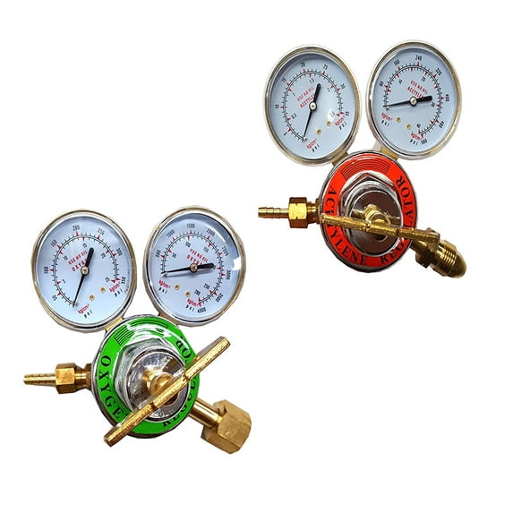 2 Piece Set PSI KING Oxygen & Acetylene Regulator Set Large