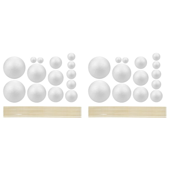 2 Piece Set Planetary Model Craft by Dusknt System Project Kit Planet Model Crafts with 14 Mixed Sized Polystyrene Spheres Perfect for schol Science Projects DIY System Model