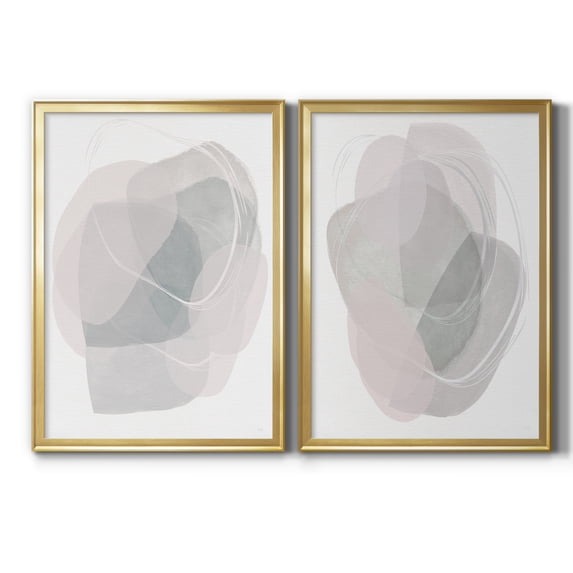 2 Piece Set River Jewels I Premium Framed Canvas - Ready to Hang - 22.5 x 30.5 Each - Silver Frame