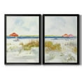 thumbnail image 1 of 2 Piece Set Sketchy Beach I Premium Framed Canvas - Ready to Hang - 18.5 x 24.5 Each - Gold Frame, 1 of 8