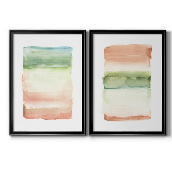 2 Piece Set Skye I Premium Framed Canvas - Ready to Hang - 30.5 x 42.5 Each - Silver Frame