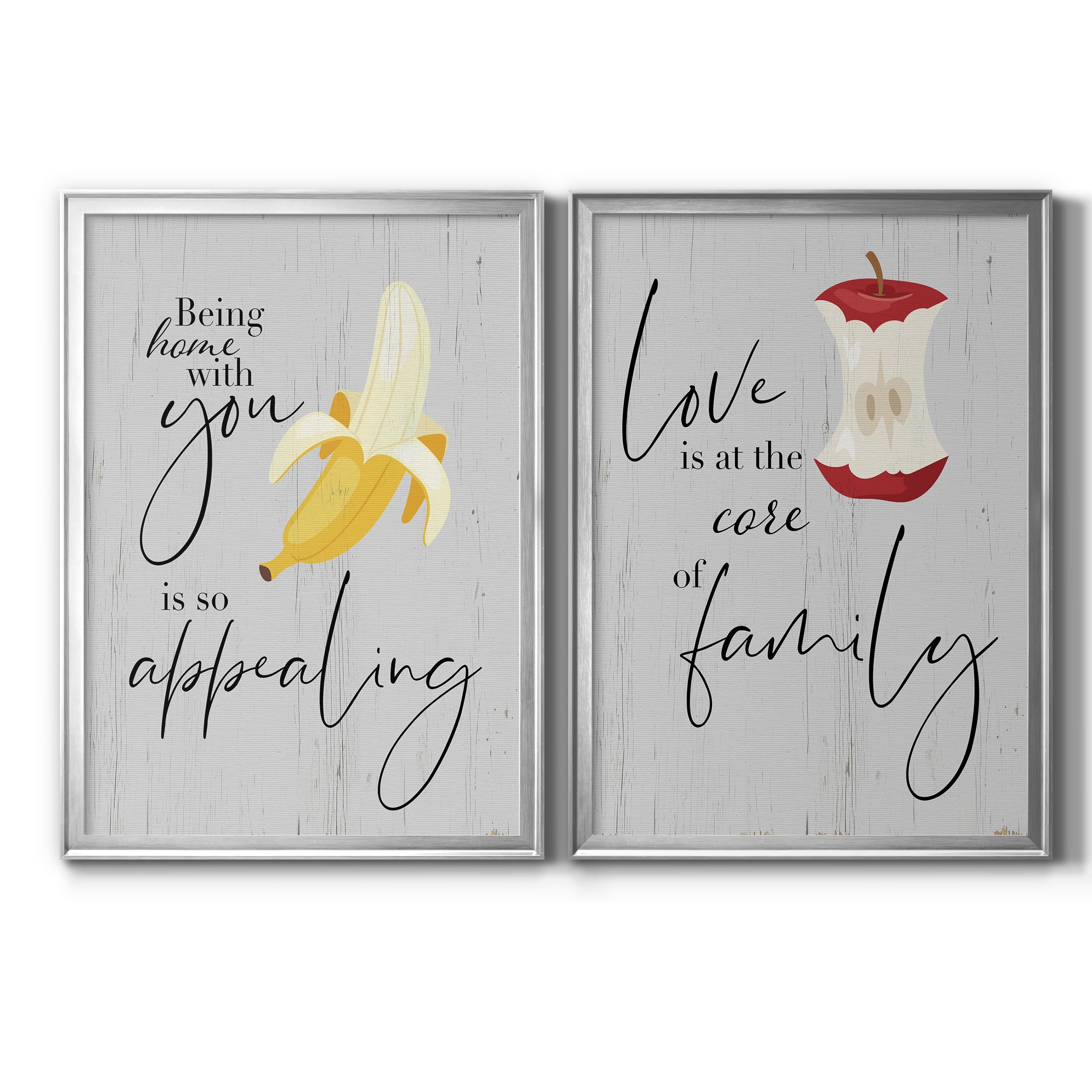 2 Piece Set So Appealing Premium Framed Canvas - Ready to Hang - 22.5 x 30.5 Each - Silver Frame