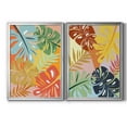 thumbnail image 1 of 2 Piece Set Tropical Foliage I Premium Framed Canvas - Ready to Hang - 18.5 x 24.5 Each - Black Frame, 1 of 8