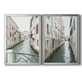 thumbnail image 1 of 2 Piece Set Venice Canal I Premium Framed Canvas - Ready to Hang - 22.5 x 30.5 Each - Black Frame, 1 of 8
