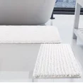 thumbnail image 1 of 2 Piece Set White Soft Cozy Plush Chenille Bath Mat Bathroom Rug, 1 of 4
