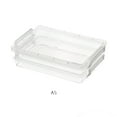 thumbnail image 1 of 2 - Piece Set of Clear Storage Containers with Latching Lids for A4 Paper and Document Organization, 1 of 3
