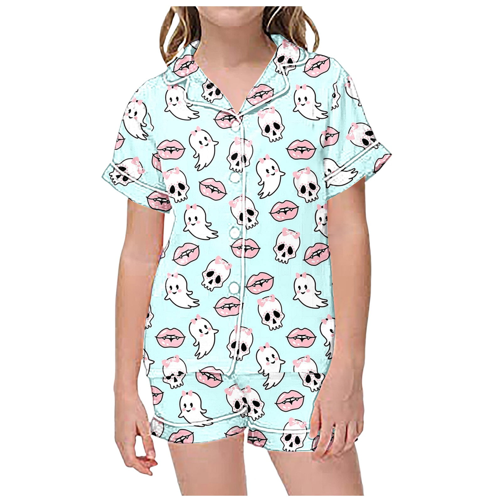 2 Piece Sets Pajamas For Kids Children Graphic Print Short Sleeve