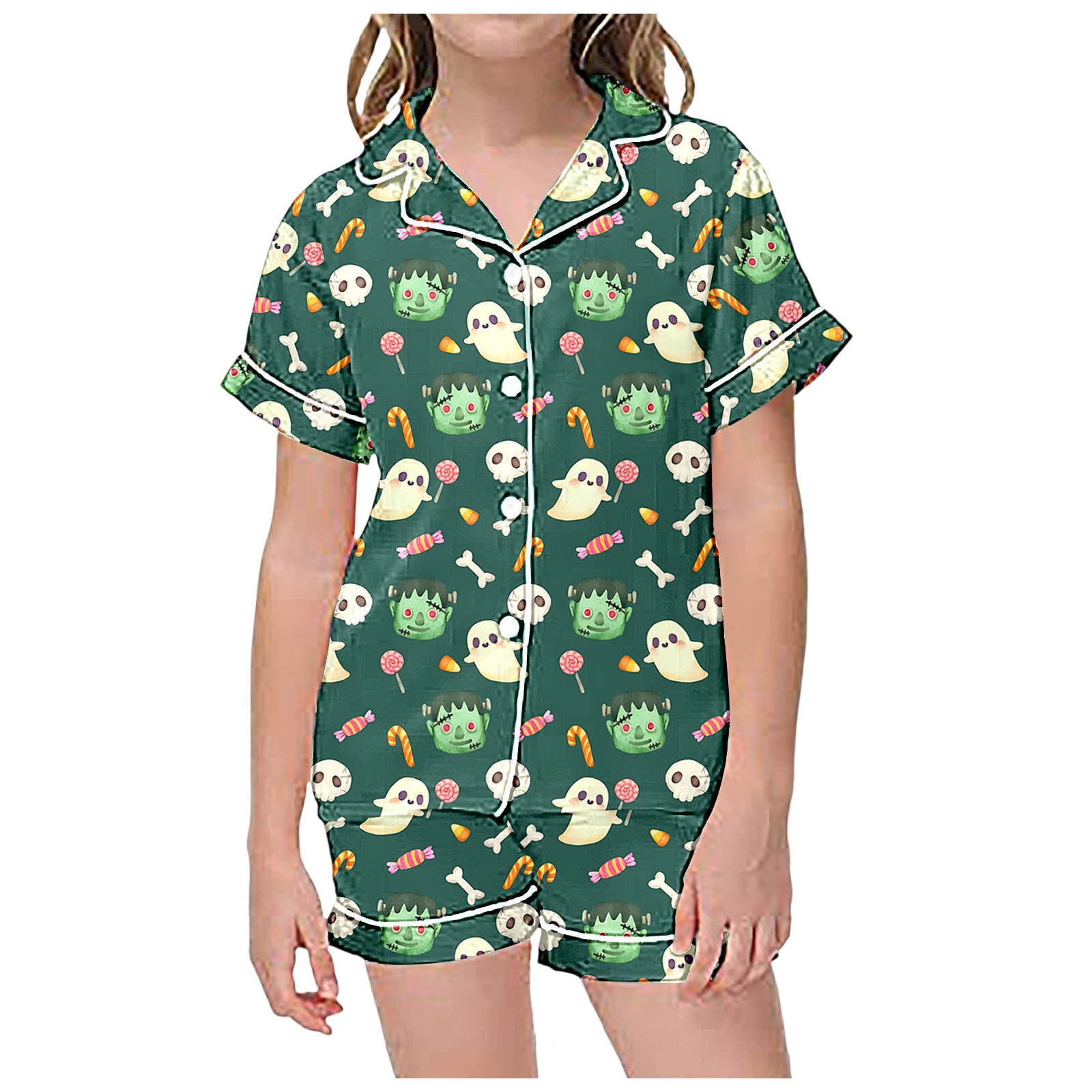 2 Piece Sets Pajamas for Kids Children Graphic Print Short Sleeve