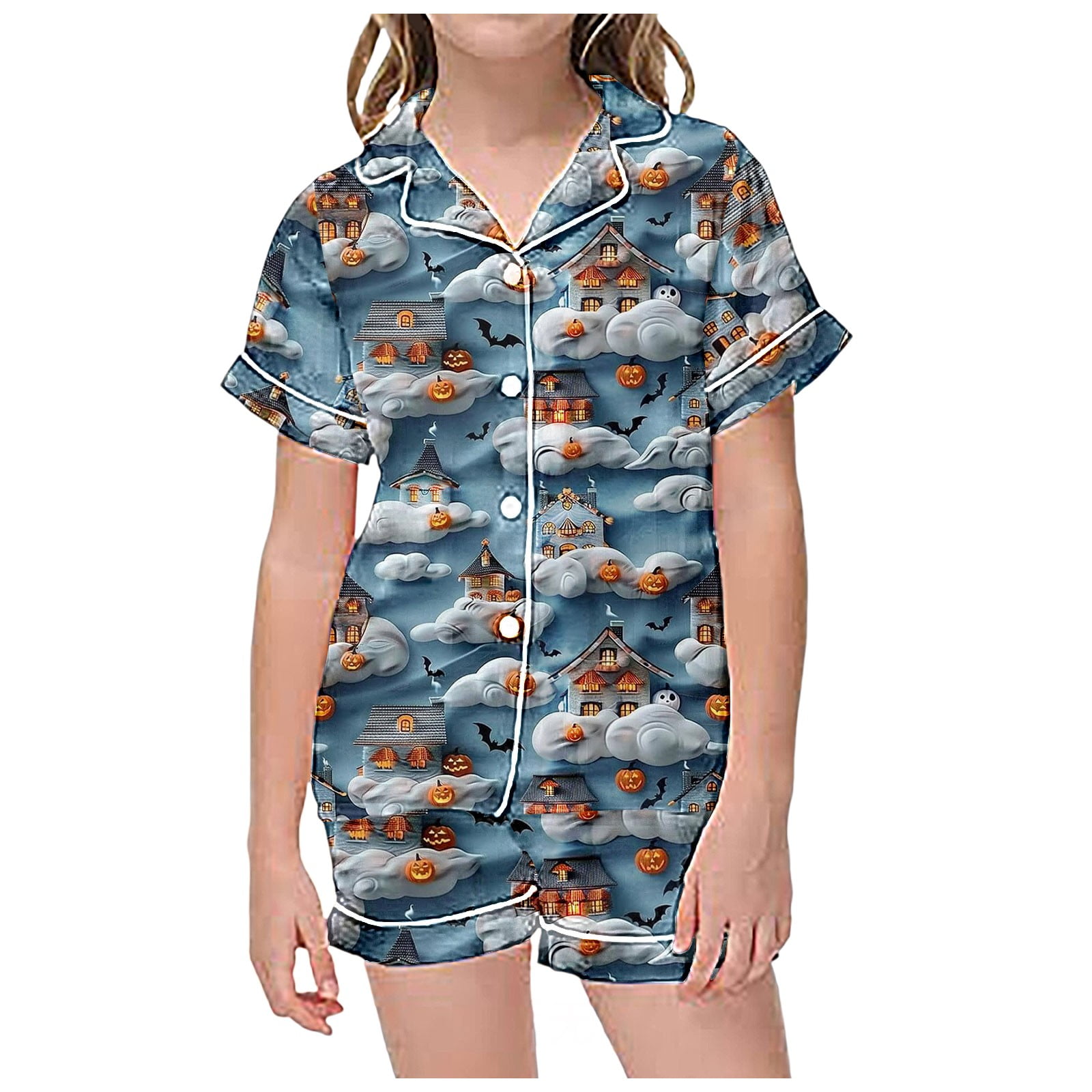2 Piece Sets Pajamas for Kids Children Graphic Print Short Sleeve