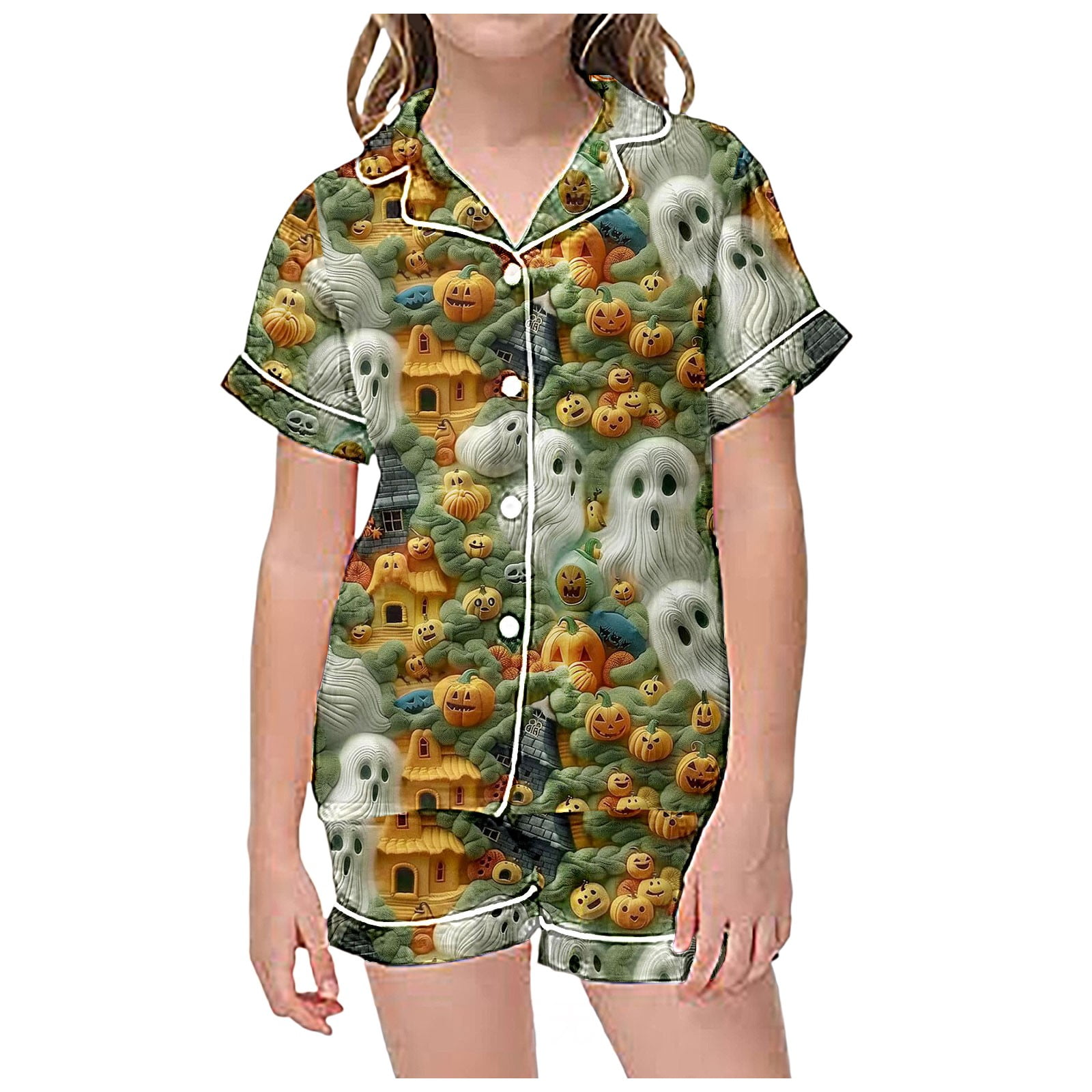 2 Piece Sets Pajamas for Kids Children Graphic Print Short Sleeve