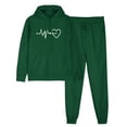 thumbnail image 1 of 2 Piece Sets for Women Casual Fall Pants Sets Women 2 Piece Outfits Petite Outfits Women's Sports Tracksuits Long Sleeve Pullover Hoodies Sweatshirt Loose Coat And Sweatpants Fall Winter Suit, 1 of 4