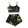 thumbnail image 1 of 2 Piece Sets for Women – Casual Lounge Sets for Relaxing Days or Evening Wind Down Women's Christmas Reindeer Print Sleeveless Top & Shorts Sleepwear Set 2 Piece Loungewear Pajamas, 1 of 4
