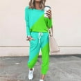 thumbnail image 1 of 2 Piece Sets for Women Fall Two Piece Travel Outfits Dihao Women's Fall 2 Piece Lounge Outfit Long Sleeve Crewneck Pullover Tops High Waisted Pants Set Tracksuit Fashion 2024 Trendy Pajamas, 1 of 5