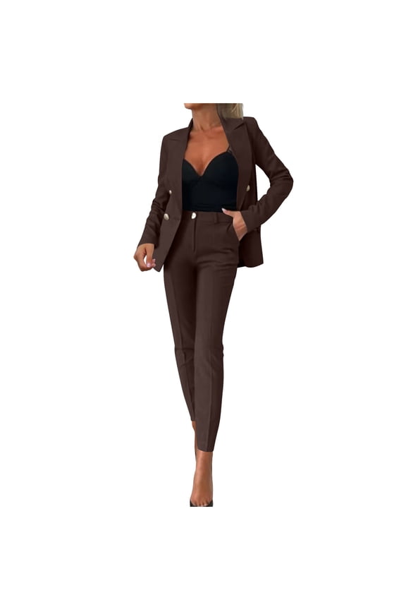 2 Piece Sets for Women Plus Size Casual Shorts Two Piece Sets Plus Size Women Work Women's Coat Color Fashion Temperament Long Sleeve Belt Suit Casual Two Piece