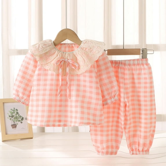 2 Piece Sets for Girls Summer Children's Summer Small Print Comfortable Round-Neck Tank Top And Long Pants Sets For Kids Baby Girls' Clothing