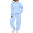 2 Piece Sets for Women 2024 Fall Winter Outfits Pullover Sweatsuit
