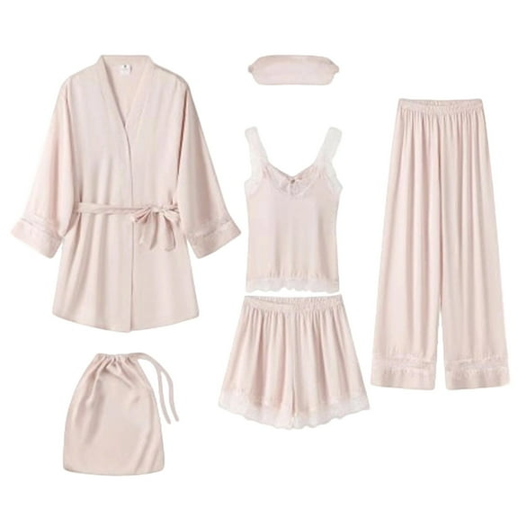 2 Piece Sets for Women â Button Pajama Sets for Nursing, Postpartum or Home Lounging Comfort Women's Style Striped 4 Piece Sleepwear Set