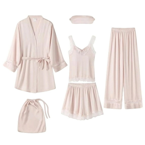 2 Piece Sets for Women â Button Pajama Sets for Nursing, Postpartum or Home Lounging Comfort Women's Style Striped 4 Piece Sleepwear Set