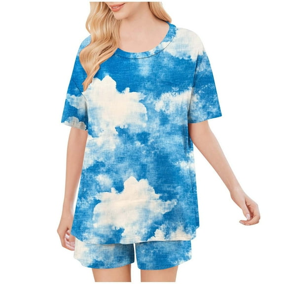 2 Piece Sets for Women Casual Shorts Two Piece Short Sets for Women Summer Vacation Linen Outfits Women 2 Piece Plus Size