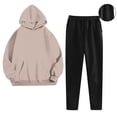 thumbnail image 1 of 2 Piece Sets for Women Hoodie Sweatpants Casual Sweatsuit with Pockets for Athletic Casual Running Tracksuit Fall Outfits, 1 of 6
