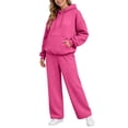 thumbnail image 1 of TOMVIGX 2 Piece Sets for Women Oversized Matching Lounge Sets Fashion Vacation Outfits Hoodies Sweatshirt Wide Leg Pants Everyday Wear Hot Pink M, 1 of 6