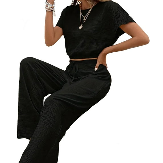 2 Piece Sets for Women Summer Navel Top Vacation 2026 Lounge Outfits Matching Two Pcs Spring Sweat Suits