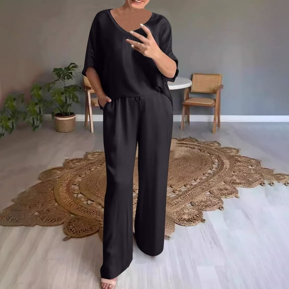 2 Piece Sets for Women Summer Pants Plus Size Two Piece Sets for Women Skirt and Top Plus Size Women Lounge Sets 2 Piece Outfits