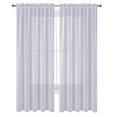 thumbnail image 1 of 2 Piece Sheer Curtains Light Filtering Rod Pocket Window Curtain Voile Window Treatment Rod Pocket Curtain Panels for Bedroom and Living Room, 1 of 3