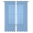 thumbnail image 1 of 2 Piece Sheer Curtains Light Filtering Rod Pocket Window Curtain Voile Window Treatment Rod Pocket Curtain Panels for Bedroom and Living Room, 1 of 3
