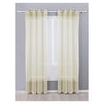 thumbnail image 1 of 2 Piece Sheer Voile Grommet Top Window Curtain Panel Drapes (54" X 120", Beige), 1 of 2