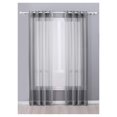 thumbnail image 1 of 2 Piece Sheer Voile Grommet Top Window Curtain Panel Drapes (54" X 120", Gray), 1 of 2
