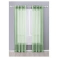 thumbnail image 1 of 2 Piece Sheer Voile Grommet Top Window Curtain Panel Drapes (54" X 84", Sage), 1 of 2