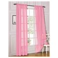 2 Piece Sheer Voile Light Filtering Rod Pocket Window Curtain Panel