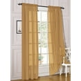 thumbnail image 1 of 2 Piece Sheer Voile Rod Pocket Window Panel Curtain Drapes Many Sizes & Colors, 1 of 2