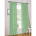 thumbnail image 1 of 2 Piece Sheer Voile Rod Pocket Window Panel Curtain Drapes Many Sizes & Colors, 1 of 2