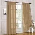thumbnail image 1 of 2 Piece Sheer Voile Window Curtains Drapes Set with Rod Pocket, 1 of 2