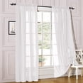 thumbnail image 1 of 2 Piece Sheer Voile Window Curtains Drapes Set with Rod Pocket, 1 of 2
