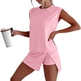 thumbnail image 1 of 2 Piece Short Sets For Women Trending Womens Clothes Women'S Athletic Clothing Sets Matching Set Summer Womens Summer Sets Best Two Piece Sets For Women Travel Outfits For Women Causal Top, 1 of 7
