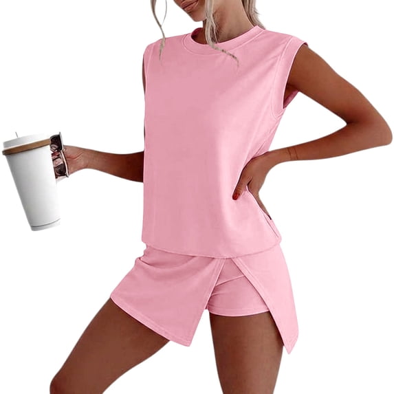 2 Piece Short Sets For Women Trending Womens Clothes Women'S Athletic Clothing Sets Matching Set Summer Womens Summer Sets Best Two Piece Sets For Women Travel Outfits For Women Causal Top