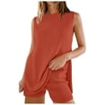 thumbnail image 1 of 2 Piece Short Sets for Women Summer Tank Top Matching Shorts Workout Lounge Set Vacation Tracksuit, 1 of 4