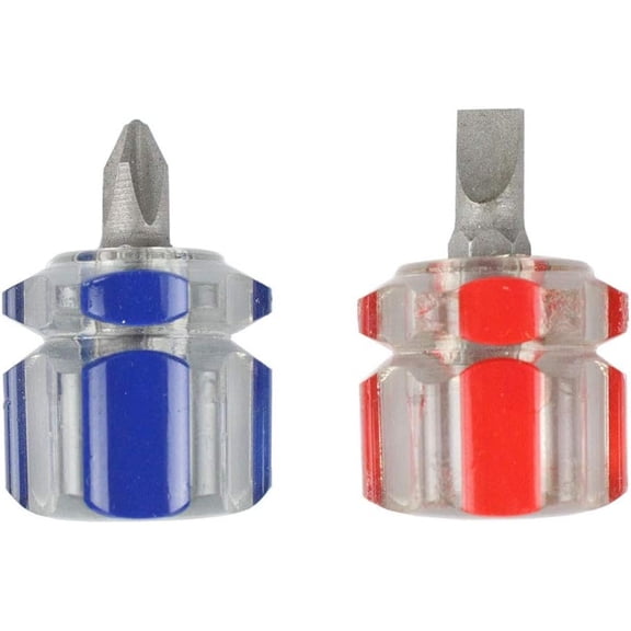 ARTESIA TOOL 1.5" Small Stubby Screwdriver 2 Piece Set One Phillips, One Slotted Great for Sewing Machine and Small Electronics Repairs
