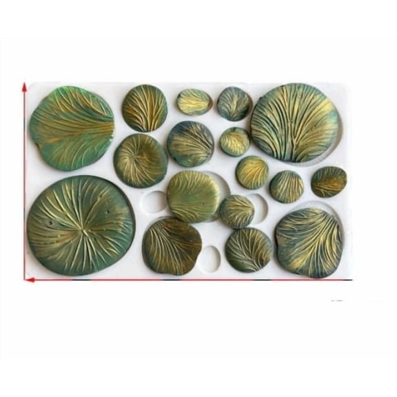 2-Piece Silicone Fondant Molds Set - Lotus Leaf & Mushroom Designs for Cake Decorations, Chocolates, and Soaps