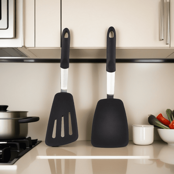 HRFXWL Non-Stick Silicone 13.4 In Kitchen Spatula Set, 2 Count.