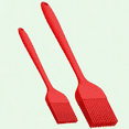 thumbnail image 1 of 2 Piece Silicone Spreader Brushes for Oil, BBQ Sauce, Baking - Red, 1 of 5