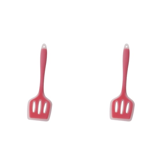 2-Piece Silicone Turner Spatula, Slotted Spatula for Non-Stick Cookware ...