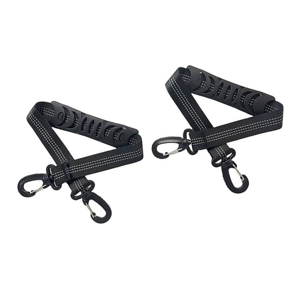 2 Piece Ski Equipment Fastening Straps Heavy Duty Nylon Webbing for Securing Snowboard Boot During Travel